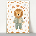 Be Mighty Lion Nursery Print