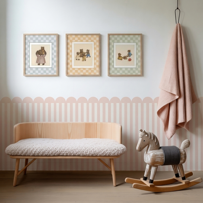 Scallop Stripe Panel Wall Sticker