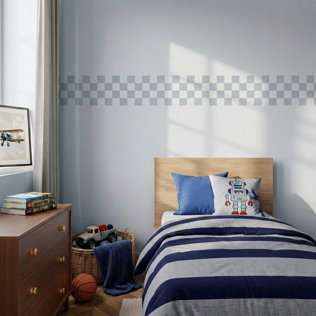 Checkerboard Border Wall Stickers