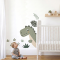 Peeking Dinosaur Nursery Wall Sticker