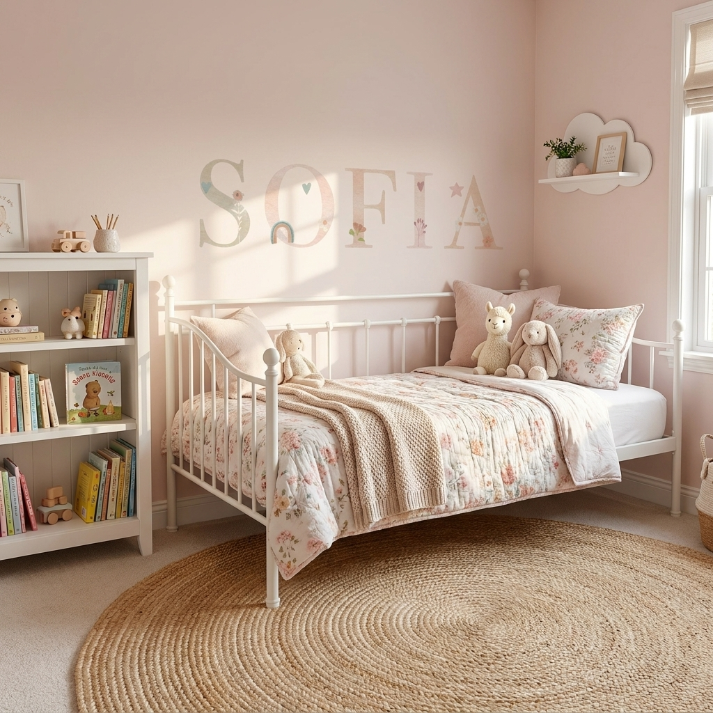 Rainbow Garden Personalised Names Nursery Wall Stickers