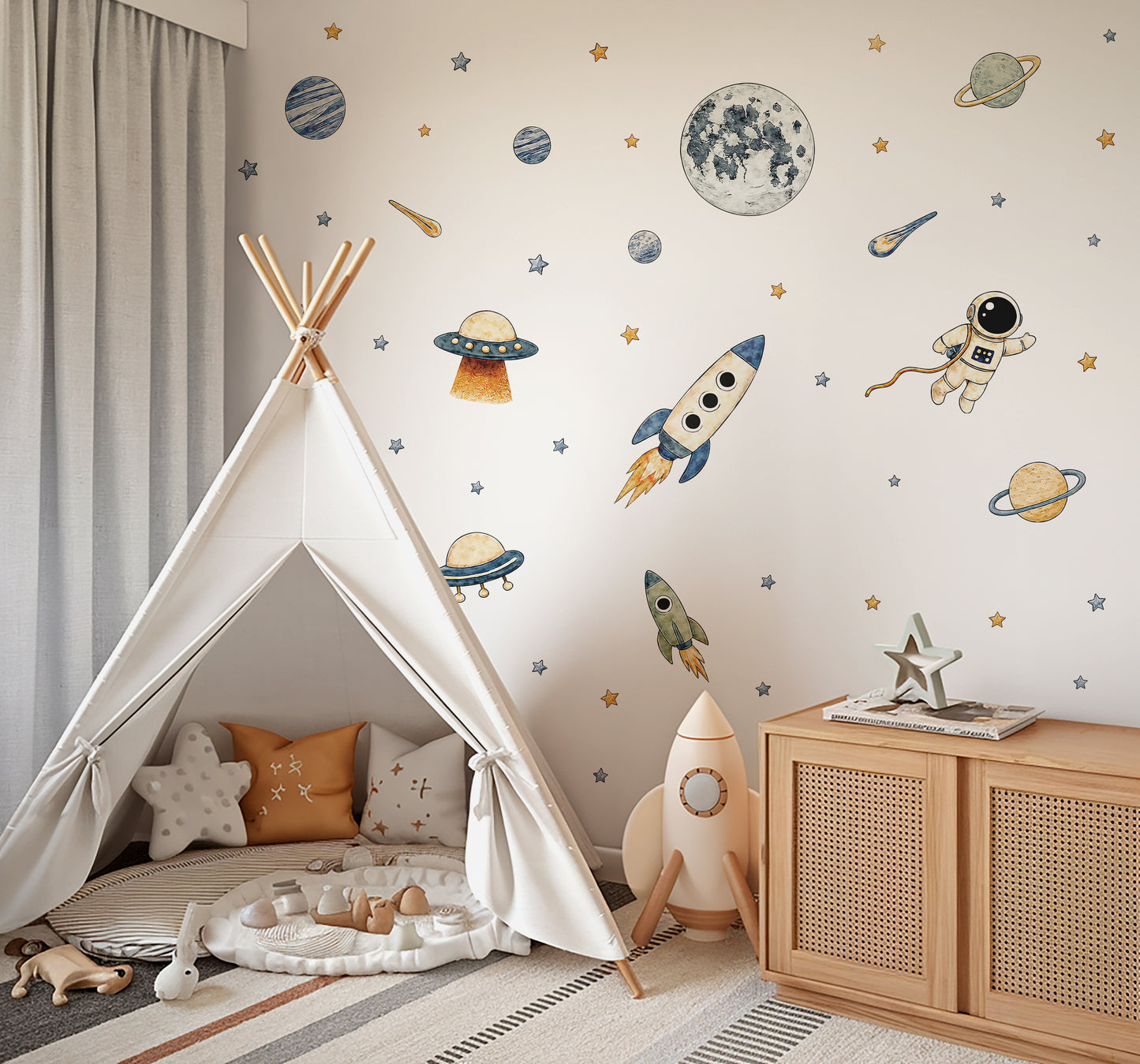 Space Adventure Nursery Wall Stickers