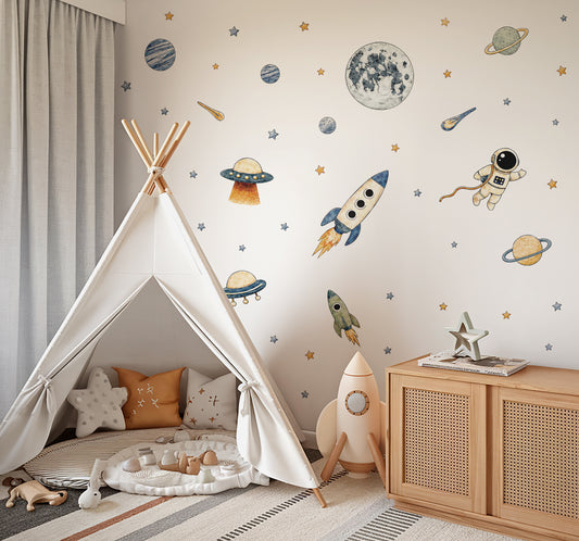 Space Adventure Nursery Wall Stickers