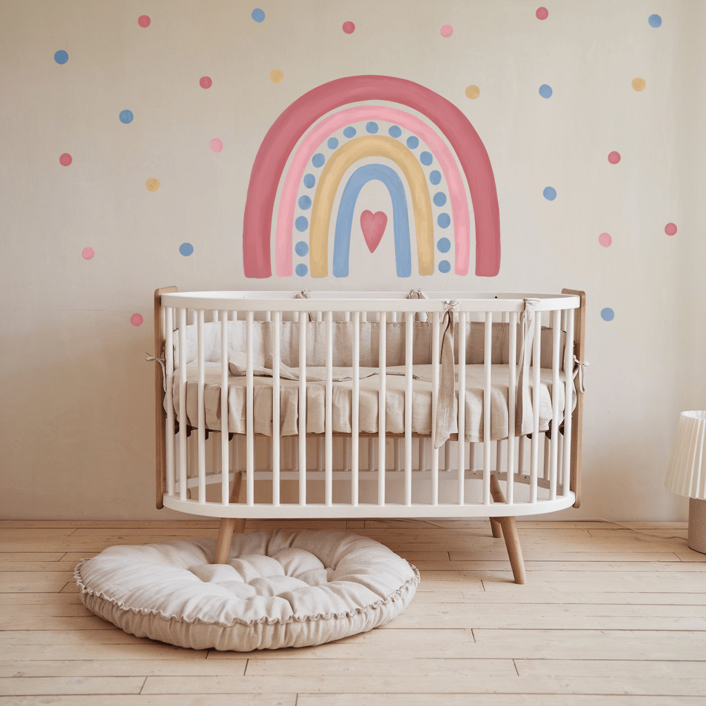 Dotted Dream Rainbow Nursery Wall Sticker - Nursery Stickers