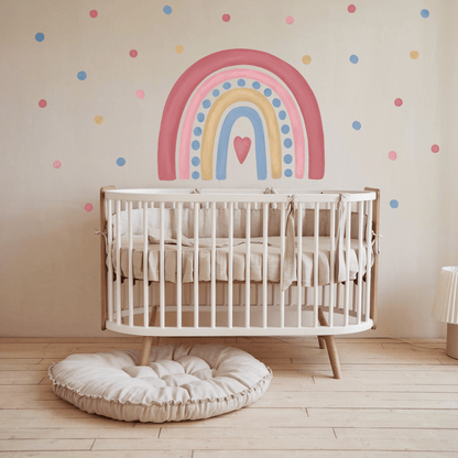 Dotted Dream Rainbow Nursery Wall Sticker - Nursery Stickers