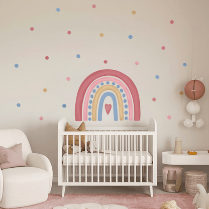 Dotted Dream Rainbow Nursery Wall Sticker - Nursery Stickers