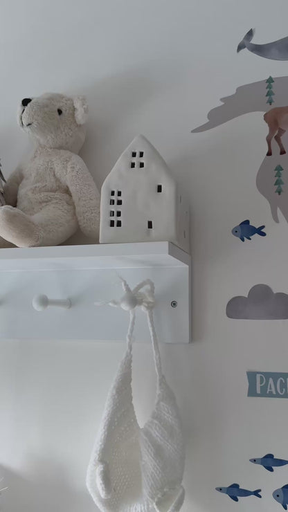 Animal World Map Nursery Wall Sticker